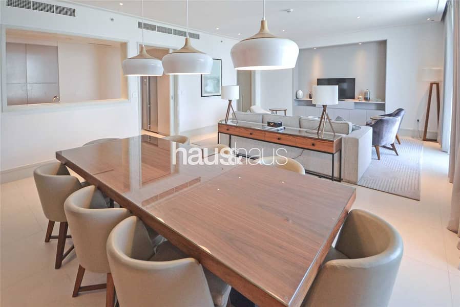 5 High Floor| 3 Beds + Maids| Burj and Fountain view