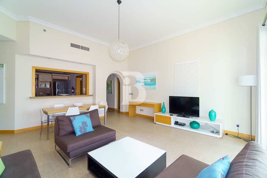 5 FULLY FURNISHED CHILLER FREE 2BED IN PALM
