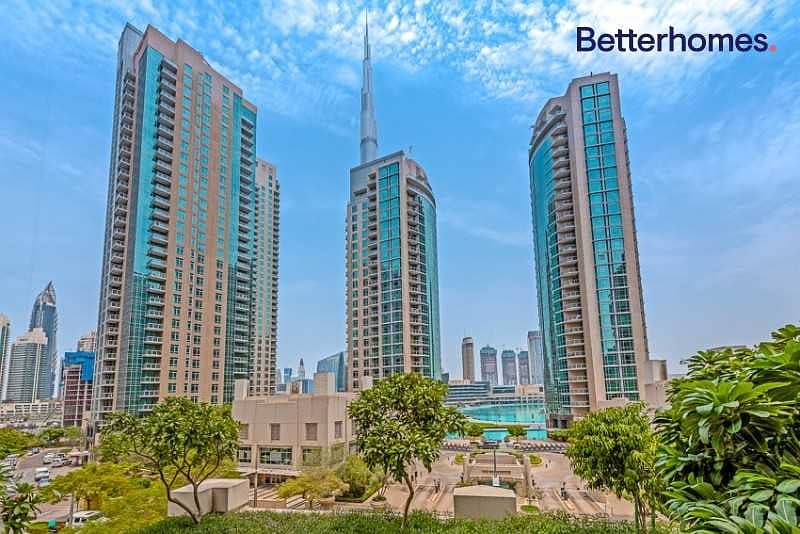 Large One Bed + Study | Partial Fountain & Burj view