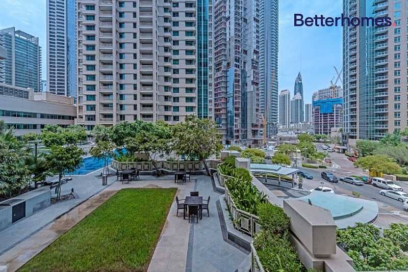 12 Large One Bed + Study | Partial Fountain & Burj view