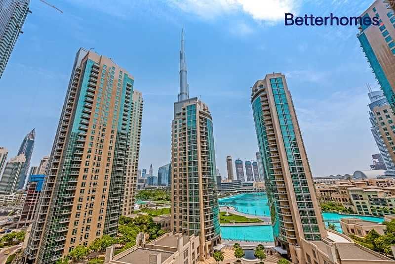 Large One Bed + Study | Partial Fountain & Burj view