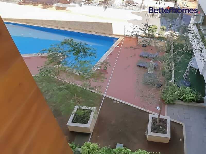 9 Vacant | Large Balcony | Pool view |Fitted Kitchen