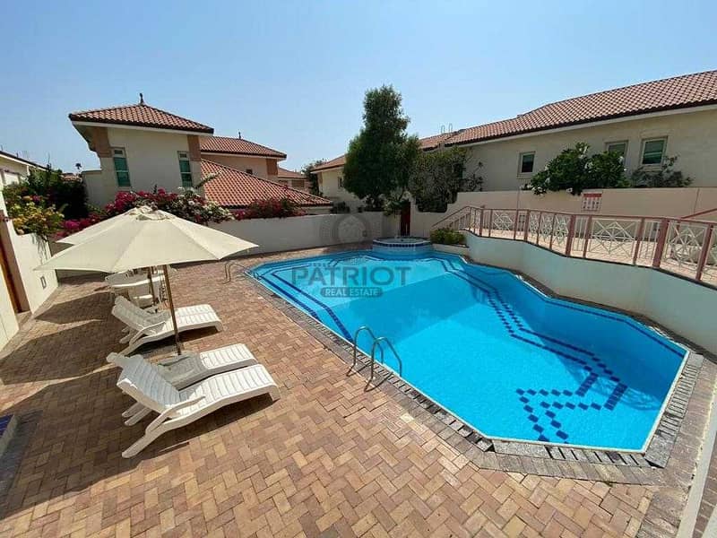 19 TRADITIONAL 5BR MAIDS PVT GARDEN SHARED POOL GYM TENNIS COURT IN JUMEIRAH 3