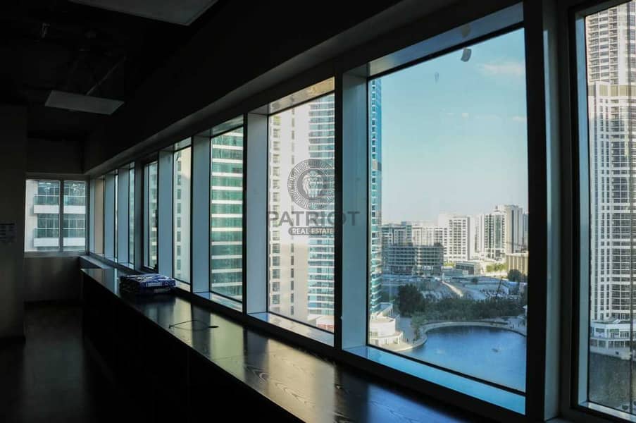 10 Semi-fitted Office in JLT with Full Lakes View