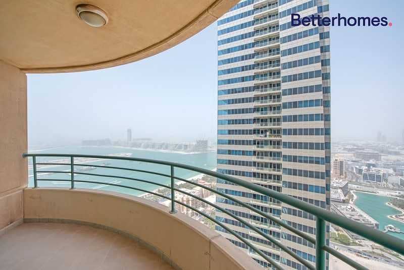 3 Sea View| High Floor| Unfurnished| Vacant |+Maid's