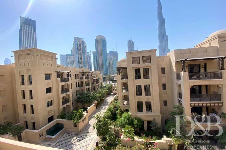 2 Full Burj View | Unfurnished | Bright 1BR