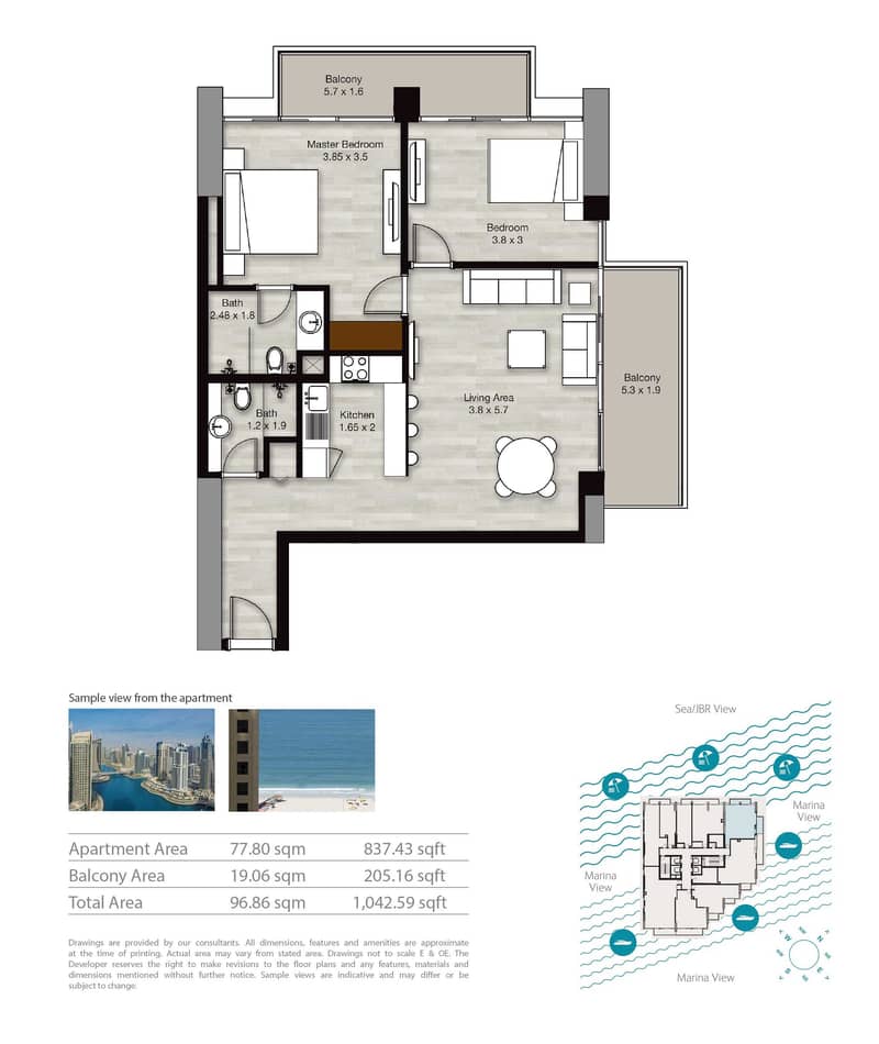 13 New Tower|Tenanted|Marina View|High End Finishings