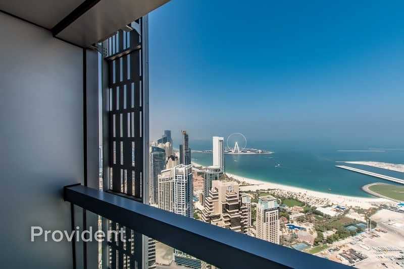 44 Rented|High Floor|Marina and Sea View|Maids Room