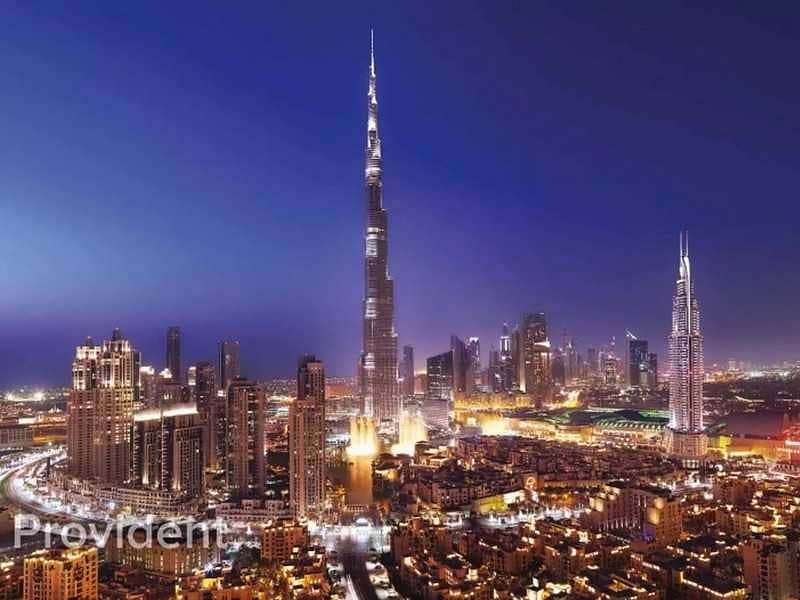 9 High End | Full View of Fountain and Burj