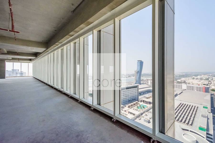 3 Full floor shell and core office spacious