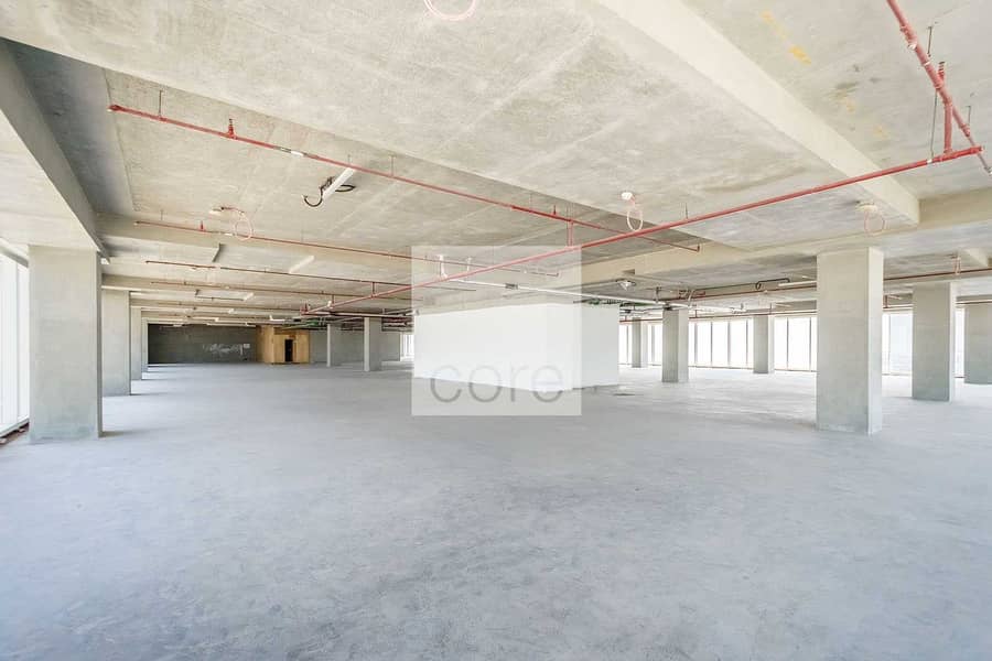 4 Full floor shell and core office spacious