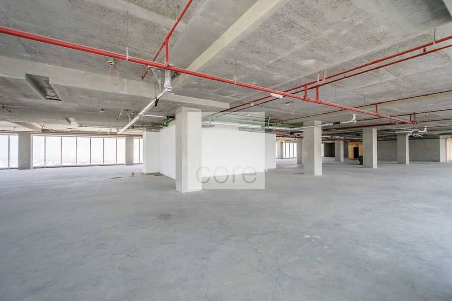 9 Full floor shell and core office spacious
