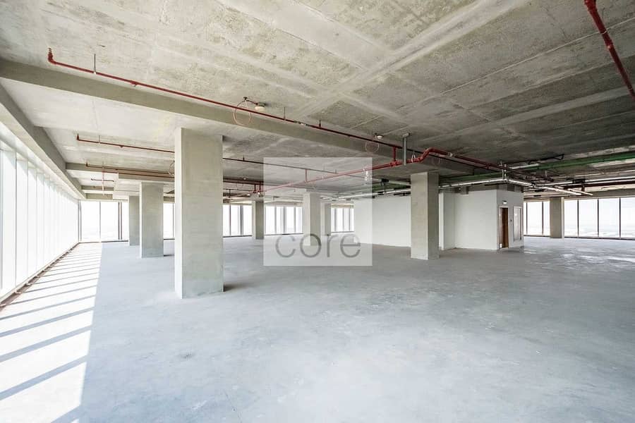 11 Full floor shell and core office spacious