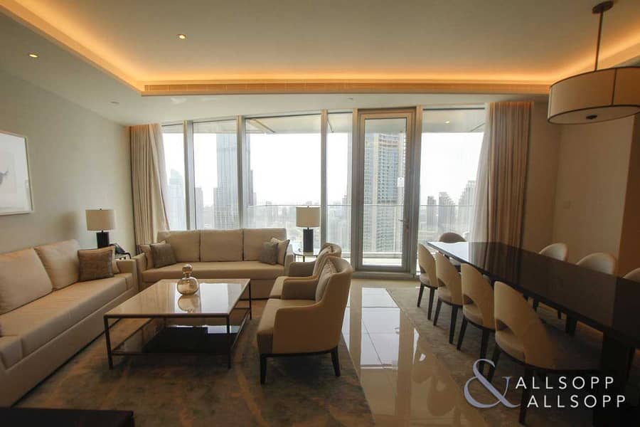 2 4 Bed + Maids | Full Burj View | Serviced