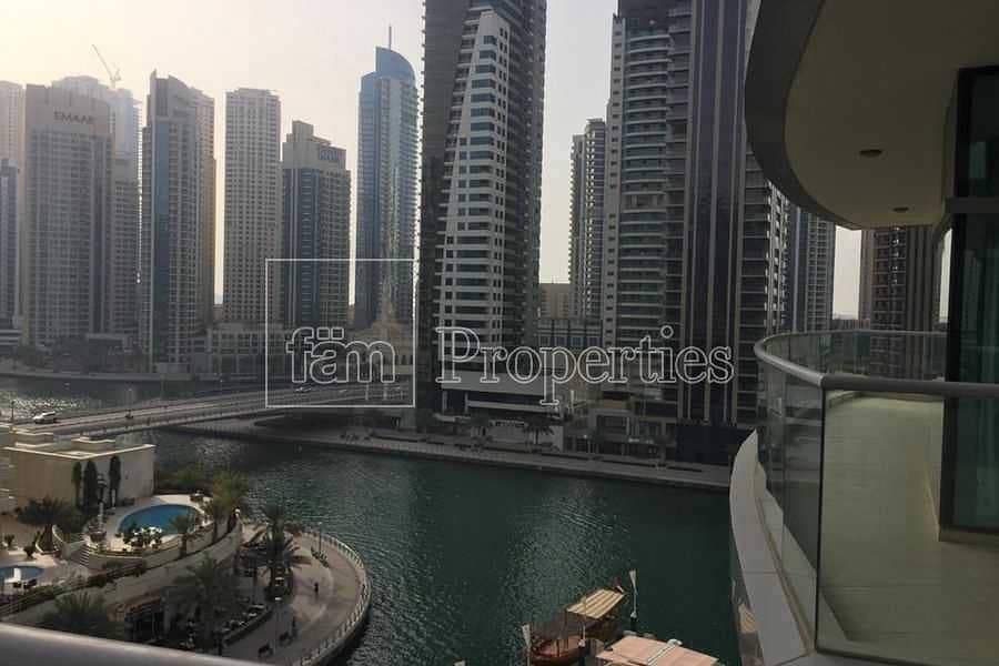 Huge 2BR+M| Mid Floor |Big Balcony Marina view