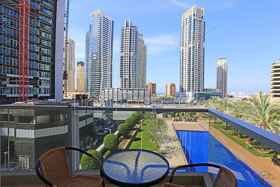 Pool View | Fully Furnished 1 BR | Great deal