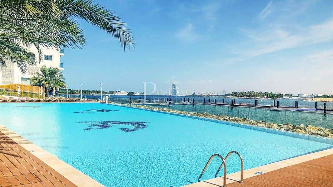 Pool Side | Full Burj Al Arab View | Well Maintained | Chiller Free Pool Side | Full Burj Al Arab View | Well Maintained | Chiller Free