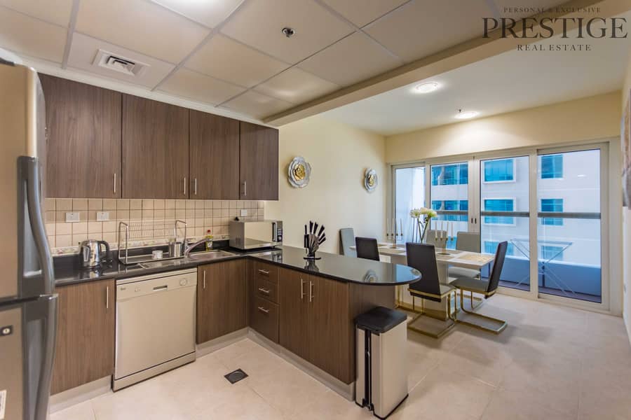 7 Partial Sea View|High-Floor Furnished 2Bed|Ac Free