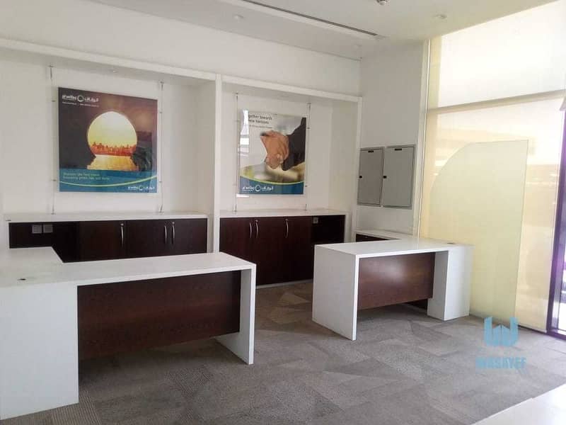 5 FULLY FITTED SHOWROOM WITH OFFICES ON SHEIK ZAYED ROAD.