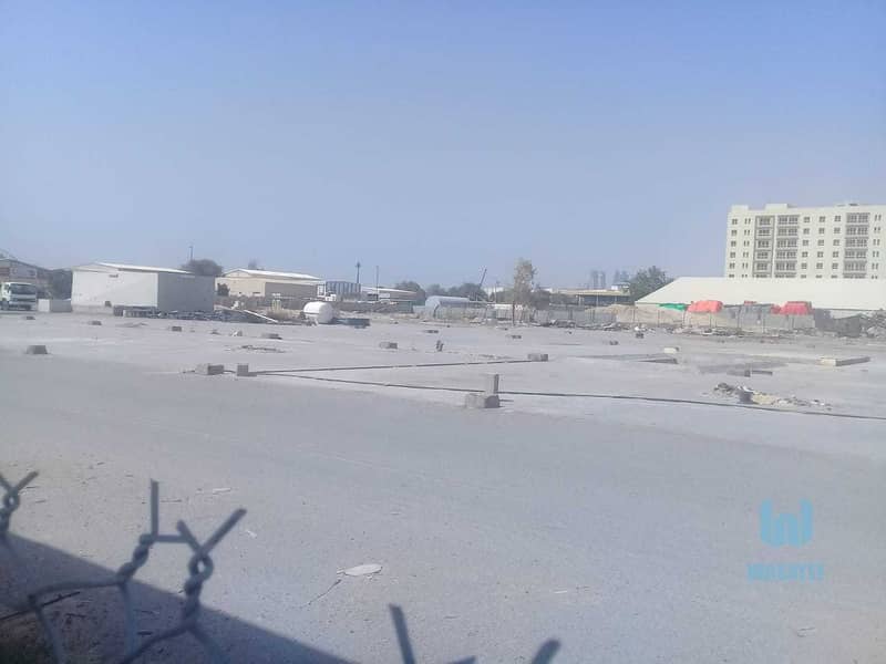 PRIVATE COMMERCIAL PLOT FOR SALE IN AL-QUOZ WITH A  FULL FENCE&WAREHOUSE. .