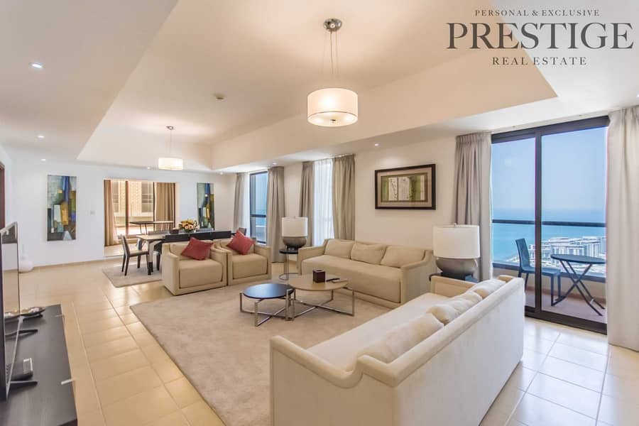 3 4 beds | high floor | sea view | JBR for sale
