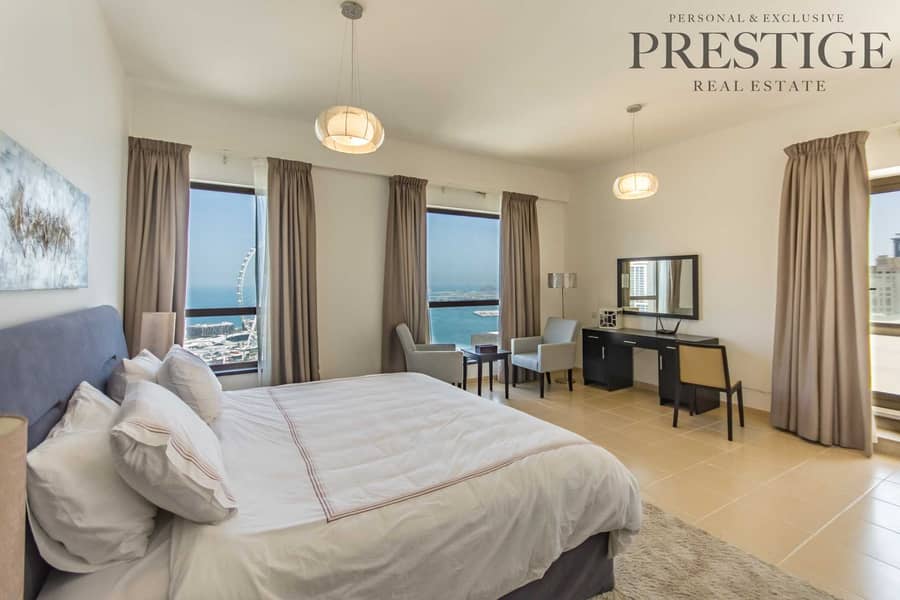 16 4 beds | high floor | sea view | JBR for sale