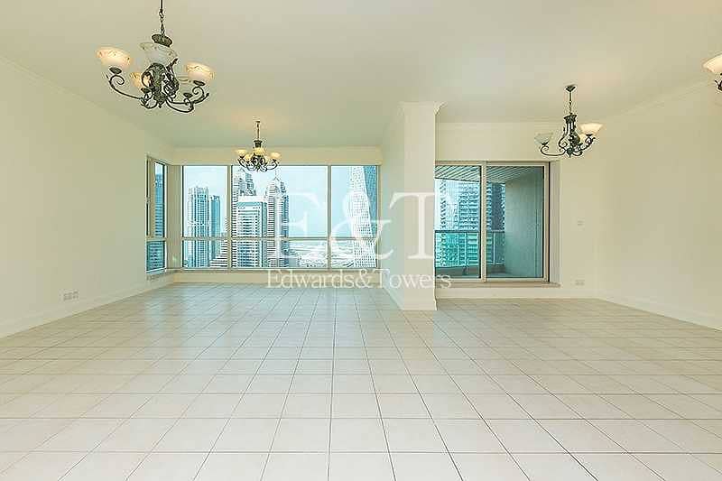 4 Full Marina View|High Floor|Vacant|Unfurnished