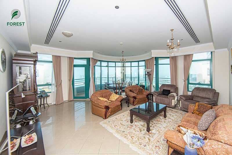 Furnished 3BR with Full Sea View on High Floor