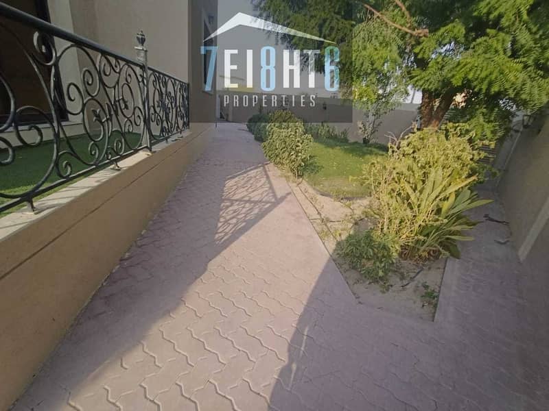 7 Outstanding property: 5-6b/r  independent villa + maids room + study room + private s/pool + garden for rent  in Warqaa