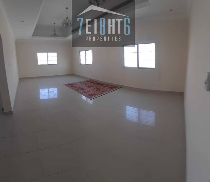 Outstanding property:  4 b/r good quality semi-independent villa + maids room + large garden for rent in Barsha 3