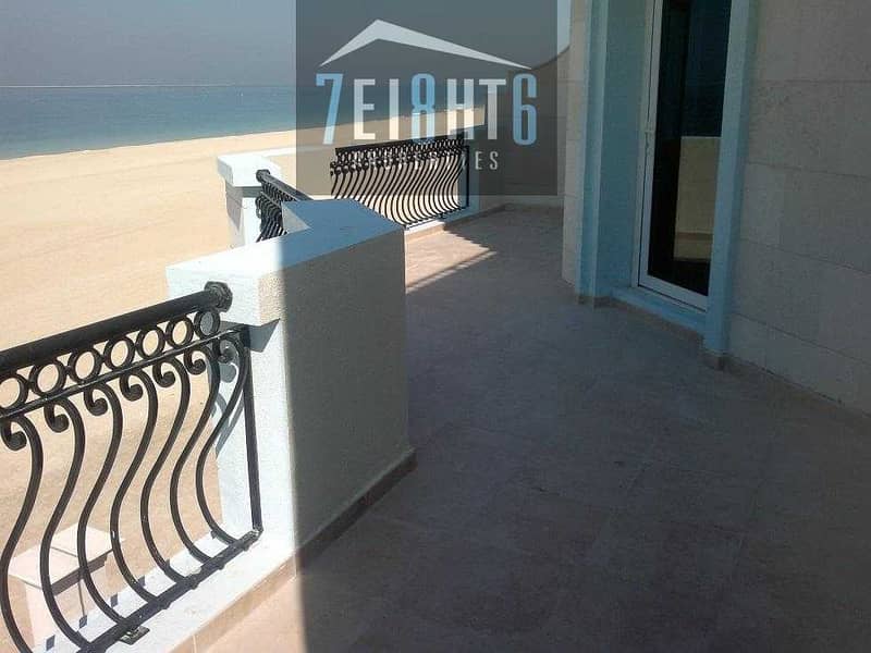 4 Located on the beach: 5 b/r immaculately presented villa + maids room + private swimming pool