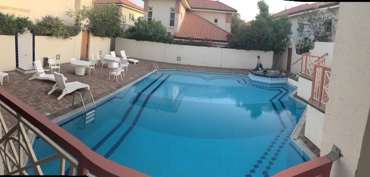 7 Outstanding property: 5 b/r compound villa + maids room + sharing s/pool + GYM + landscaped garden