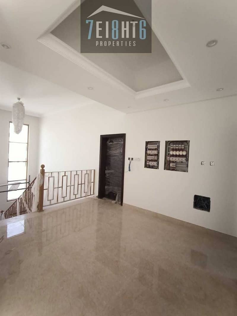 6 Excellent quality: 5 b/r indep BRAND NEW villa + maids room + LIFT + large landscaped garden for rent in Khawaneej 1