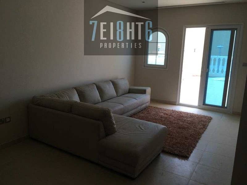 3 Fully furnished: 2 b/r high quality private spacious town house villa + maids room + private landscaped garden