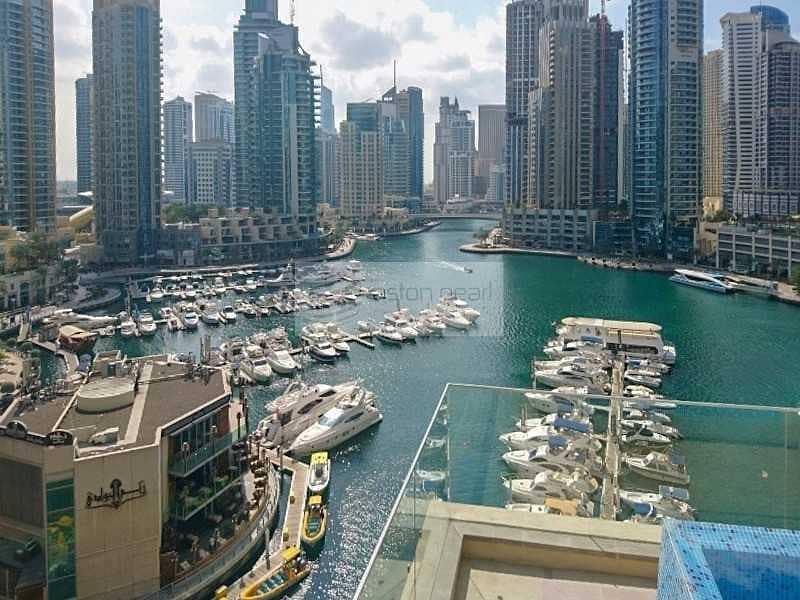 2 Full Marina View| Best and Rare Layout 2BR |Rented