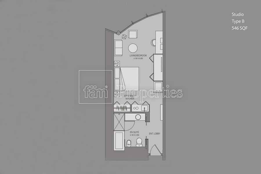 15 Studio Apartment | Unfurnished | Burj Khalifa