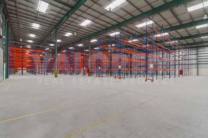 17 Warehouse with Racks for Storage and Logistics in JAFZA