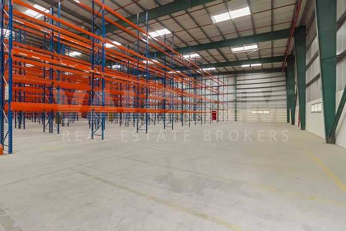 18 Warehouse with Racks for Storage and Logistics in JAFZA