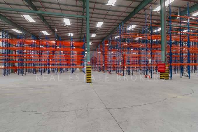 19 Warehouse with Racks for Storage and Logistics in JAFZA