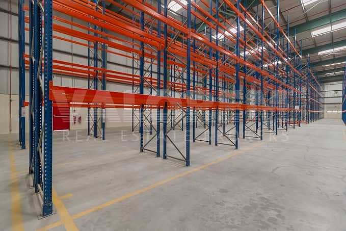 23 Warehouse with Racks for Storage and Logistics in JAFZA