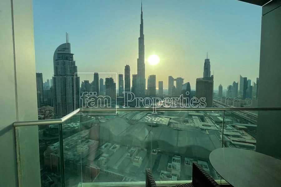 Best Layout/Full Burj View/Serviced 3BD + maid