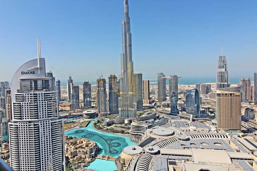 Burj Khalifa and Fountain Views | 3BR+M in Address Fountain Views
