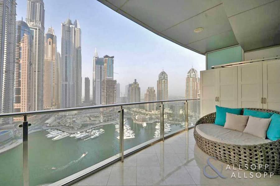 2 1 Bed | Furnished | Marina View | Balcony