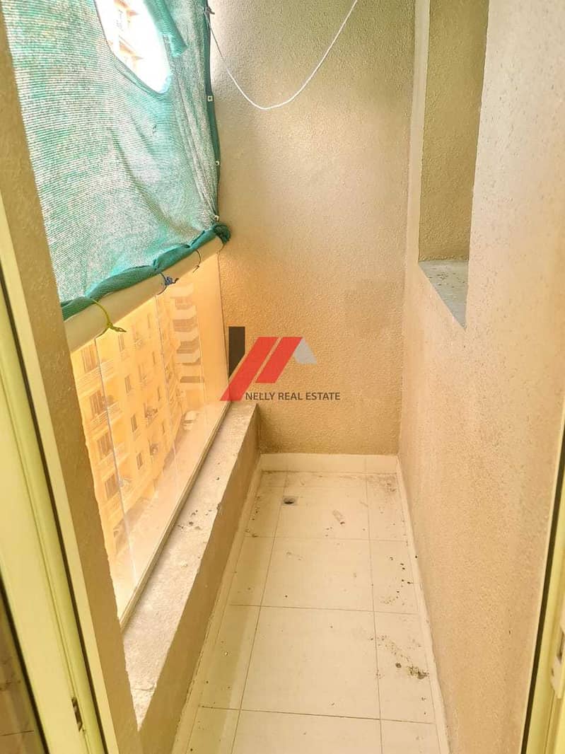 12 cheques payment 1 month free specious 1 bhk 2 bath balcony wardrobe with all facilities 28k