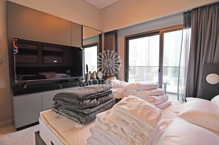 14 Fully Furnished | Burj Khalifa and Canal View | Luxury 2BR| High Floor | Brand New | Vacant
