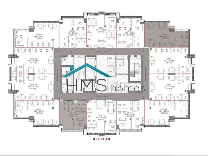 11 Brand new offices with city and Sea view