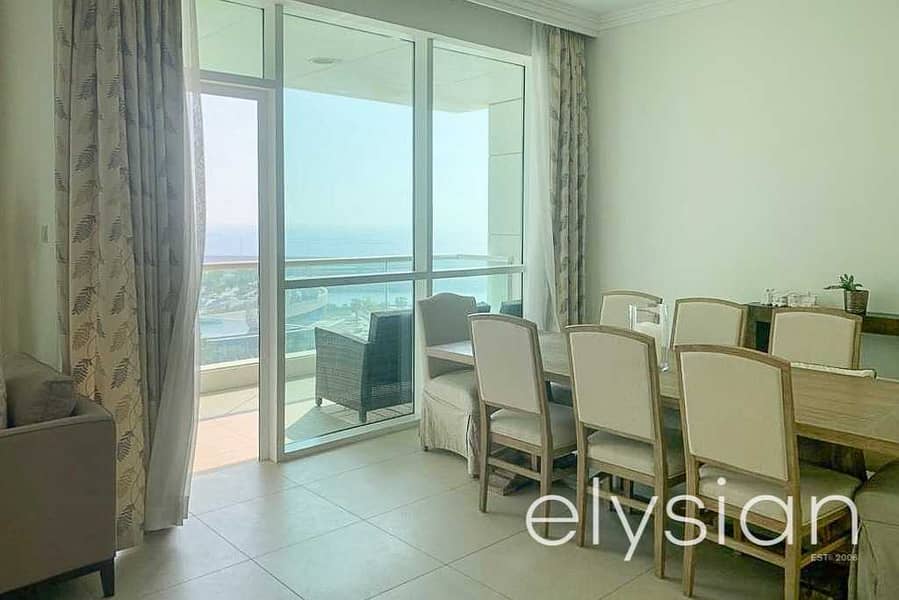 4 Spacious Layout | Furnished | Sea and Pool View