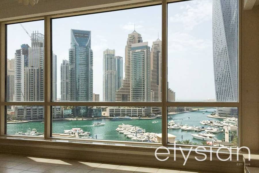 8 Stunning full Marina Views | 2 Bedrooms + Study | Fully Furnished| Al Mesk Emaar