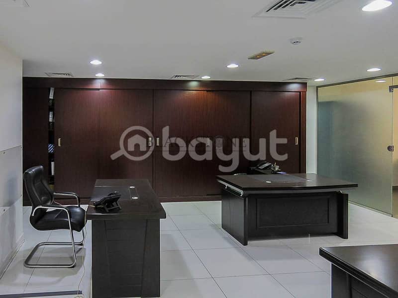 3 Spacious Fully Furnished Office for Rent with Partitions