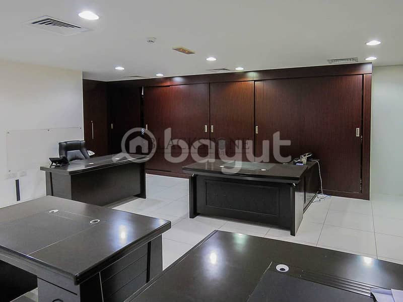 4 Spacious Fully Furnished Office for Rent with Partitions